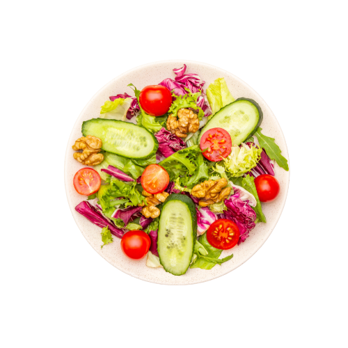 vege salat with tomato nuts salat