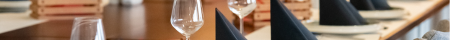 glasses and plates on the table for privat events